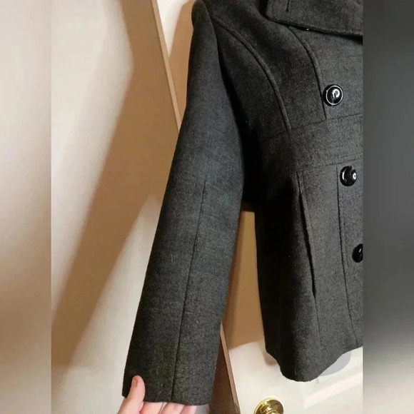 STYLE & CO Dark Gray Winter Long pea coat (#887)(C) - Picture 4 of 8
